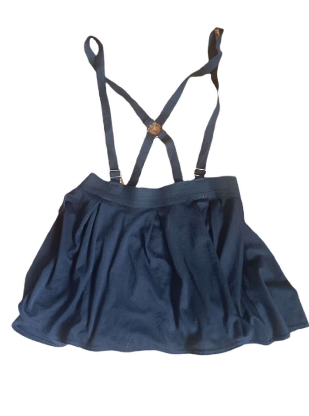 Blck Skirt With Suspenders